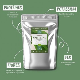 Rue Des Plantes - Spiruline bio poudre 500g - renforcer vos défenses naturelles et favorise la résistance de votre organisme.
