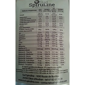 Sud Spiruline - Spiruline en Comprimés - Production Française - Sachet Refermable 100g 