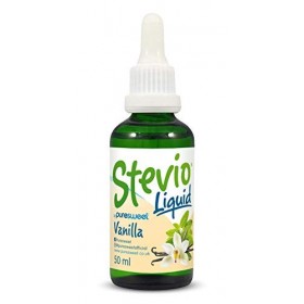 Stevio® Stevia Liquide Gouttes 50ml, Saveur Vanille, 100% Naturel, Bouteille en Verre