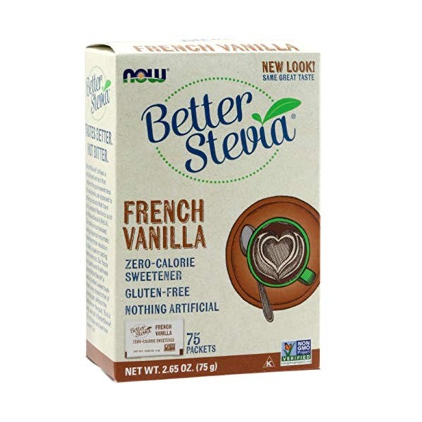 NOW Foods Better Stevia Packets, French Vanilla - 75 packets