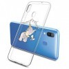 Oihxse Compatible pour Silicone Samsung Galaxy A11 Coque Crystal Transparente TPU Ultra Fine Souple Housse avec Motif [Elepha