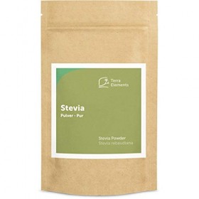 Terra Elements Stevia en poudre 100 g I 100% pure I vegan I qualité crue