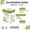 Infusion confort digestif Bio • Digestion • Transit • Menthe poivrée • Fenouil • Concentrés Végétaux Solubles • Issue de l’ag