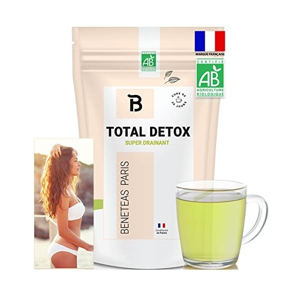 THÉ SLIM BIO au matcha TOTAL DETOX | Tisane MATCHA | Infusion Détox | Challenge cure 30J | The vert drainant foie rapide et e