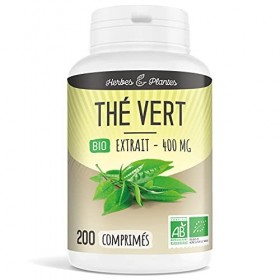 Herbes Et Plantes Thé Vert Bio 200 Comprimés 400 mg