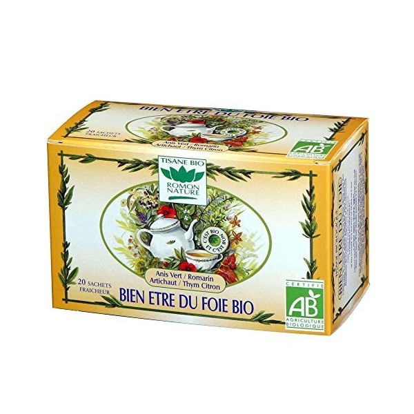 Romon dAntan - Tisane Bien Etre du Foie Bio - 20 sachets