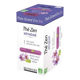 Thé Zen Déthéiné • Safran • Sérénité • Concentrés Végétaux Solubles • Basilic Sacré • Issu de l’Agriculture Biologique • Fabr