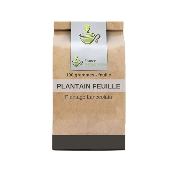 Tisane Plantain feuille 100 GRS France extra Plantago lanceolata.