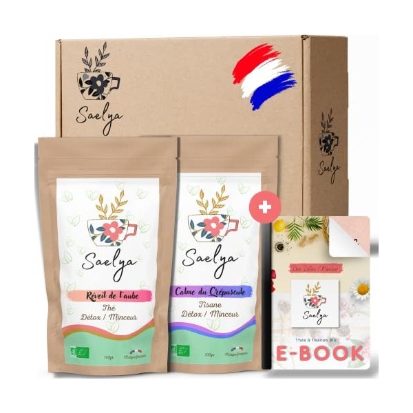 SAELYA - Coffret Thé et Tisane - Détox | 28 jours | Efficace Et Rapide Pour Femme Ou Homme Pour Un Ventre Plat thé et tisane