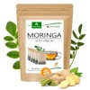 Thé Moringa 100% naturel et végétalien en option mélange de feuilles, pomme-cannelle, grenade, gingembre, menthe . 1A Qualit