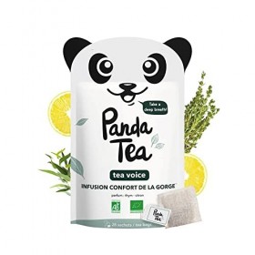 Panda Tea Infusion Confort de La Gorge à Base De Thym Tea Voice | Tisane Pour Le Confort De La Gorge Et Soulage Les Inflammat