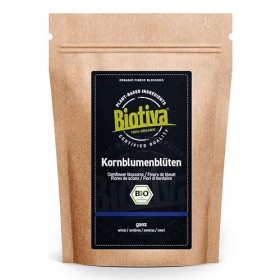 Biotiva Tisane de Bleuet Bio 20g séchée - lat. Centaurea cyanus L. - bleuet - tisane - vegan - contrôlée et certifiée en Alle