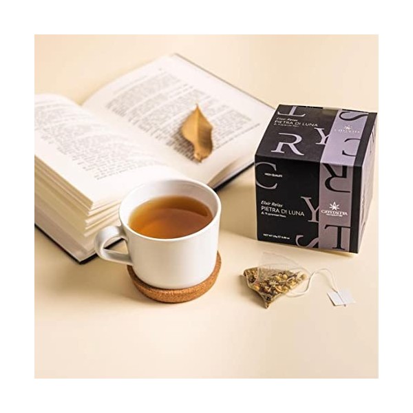 Crystaltea Tisane relax | 10 sachets de thé et infusions | Tisane relaxante | Boite à tisane supplément | Thé bio