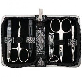 Trois épées | Exclusif Étui de manucure – pédicure – Soin des Ongles Kit/de 6 pièces – Bonne Qualité – Fabriqué à Solingen | 