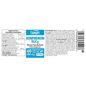Sunphenon EGCg 240 mg - Antioxydant - Améliore la Santé Cardiovasculaire - Aide à la Digestion - Extrait de Thé Vert Standard