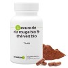 Levure de riz rouge bio, Thé vert bio * 387 mg / 60 gélules * Cardiovasculaire glucose * Garantie Satisfait ou Remboursé * 