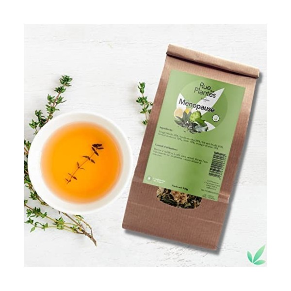 RUE DES PLANTES - Tisane Ménopause 100g - soulagent les désagréments liés à la ménopause