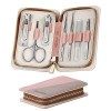 Kit Manucure Pedicure, Coupe Ongle Professionnel Coupe Cuticule Acier Inoxydable, Trousse Manucure Pedicure Set de 7pcs avec 