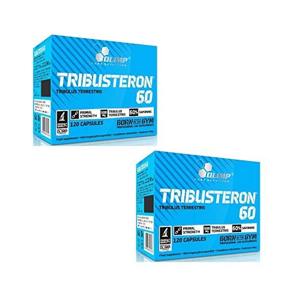 TRIBUSTERON60 - Tribulus Terrestris - Booster de testostérone pour homme - Pilules anabolisantes pour la croissance de la mas