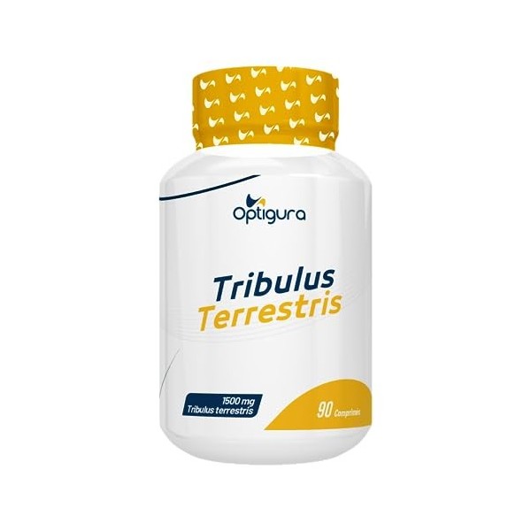 OPTIGURA - Tribulus Terrestris - Formule d’Extrait de Tribulus Titré en Saponines - 90 Comprimés