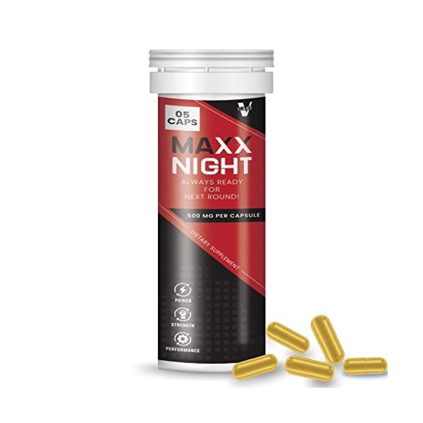 Maxx Night Efficient Performance & Active Ingredients! Lot de 5 gélules