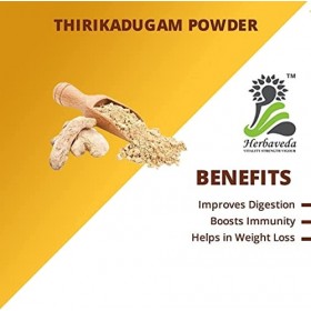PUB Herbaveda - Poudre de Thirikadugam 100 g | Thirikadugam churna | Trikatu | Thirukaduga Powder