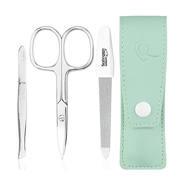 marQus kit manucure femme & homme 3 pc. de - ciseaux à ongles, lime a ongles acier, set manucure voyage, kit manicure kit com