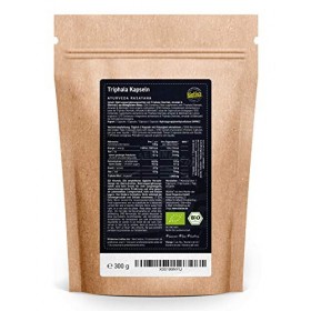 Biotiva Triphala Bio 500 gélules - 500 mg par gélule - dose de 250 jours - Triphala biologique à forte dose - embouteillé et 