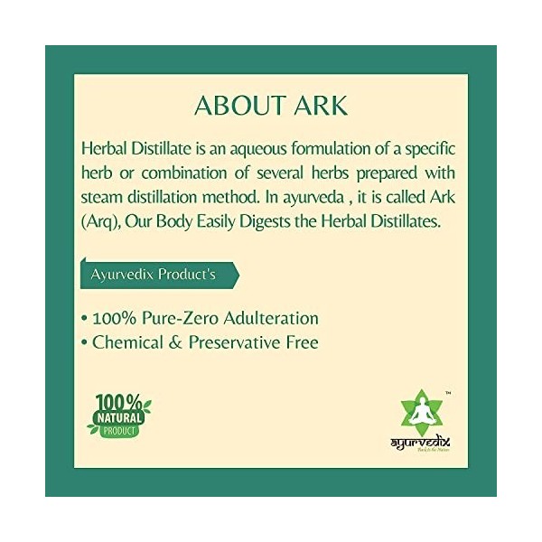 ayurvedix Triphala Ark - Disttillat à base de plantes Triphala pur et puissant pour la santé digestive, la constipation 200 m