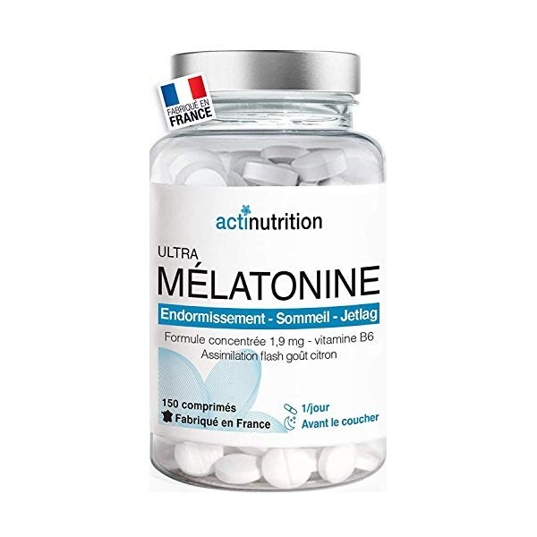 Mélatonine 1,9mg - 150 nuits - Endormissement Rapide - Sommeil réparateur nuit après nuit - Sans accoutumance | Fabriqué en F