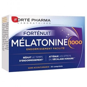 Forté Pharma - Mélatonine 1000 | Complément Alimentaire Sommeil - A base de Mélatonine dosée à 1g - Endormissement facilité |
