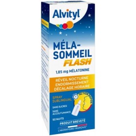 Alvityl - Méla-sommeil Flash - Spray sublingual action rapide - Réveil nocturne - 1,85mg mélatonine