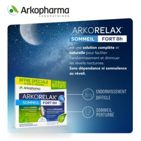 Arkorelax® Sommeil Fort 8 heures XL - Permet de retrouver un sommeil de qualité, sans dépendance - 30 comprimés