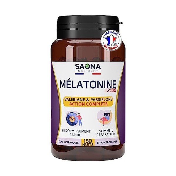 Complément Alimentaire Sommeil - Mélatonine 1,9 mg + Valériane & Passiflore | Endormissement Rapide - Sommeil réparateur - Je