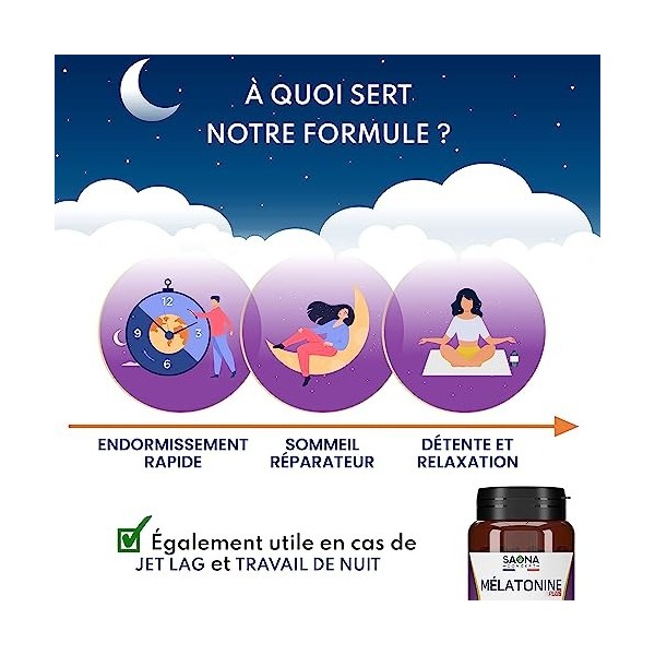 Complément Alimentaire Sommeil - Mélatonine 1,9 mg + Valériane & Passiflore | Endormissement Rapide - Sommeil réparateur - Je