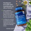 Mélatonine 1,9 mg par comprimé avec Passiflore, Mélisse et Vitamine B6 - Supplément entièrement Végan de Mélatonine haute rés