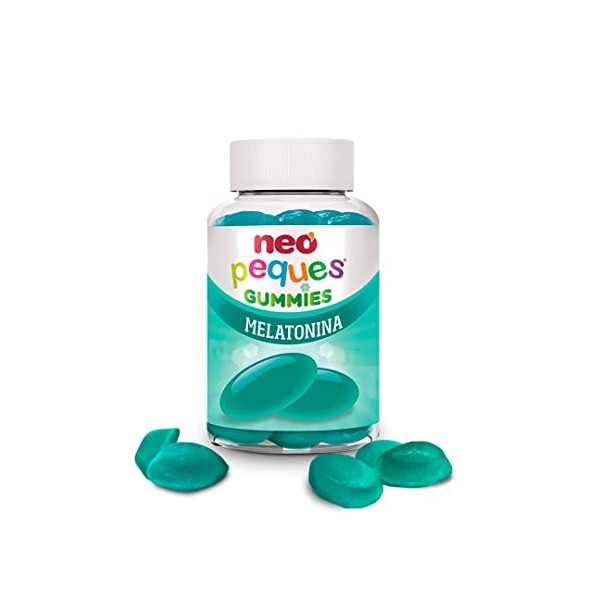 Neo Peques - Melatonin Gommes pour Enfants à Partir de 3 Ans - 30 Sachets 1 Mois - Ingrédients 100% Naturels - La Gomme Con