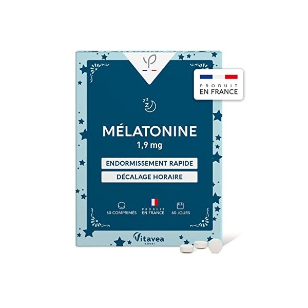 Yves Ponroy - Mélatonine 1,9 mg - Orodispersible - Complément Alimentaire Sommeil Adulte - Troubles du Sommeil - Décalage Hor
