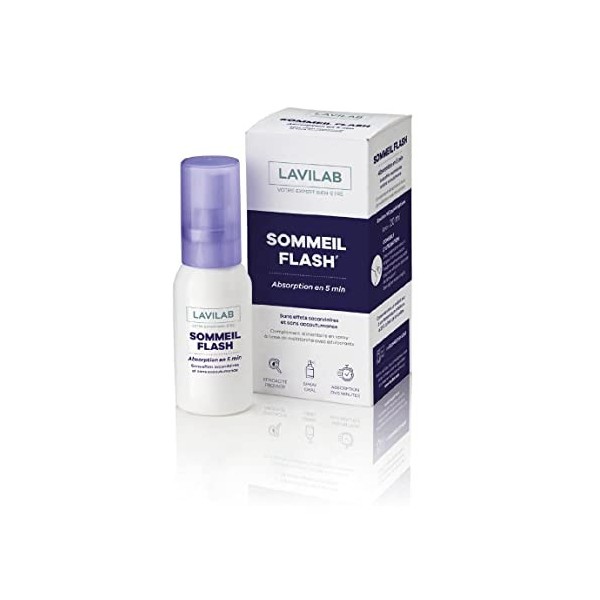 Sommeil Flash : Spray Mélatonine 5 mns Chrono : 1 Pulvérisation/Jour Formule Economique 20ml Durée 3 mois