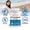 Bandini® Mélatonine 200 comprimés, Mélatonine pure 1,9 mg, supplément pour un meilleur sommeil et repos, complément alimentai