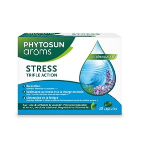 Phytosun Arôms - Stress Triple Action Huiles Essentielles Relaxation, Résistance au et Diminution de la fatigue 1,2,3 30 Ca