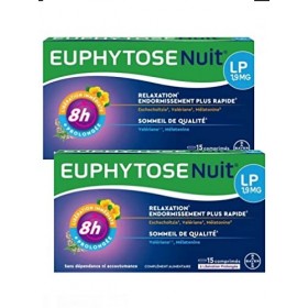 Euphytose Nuit LP 1.9mg - Lot de 2 Boites de 15 comp
