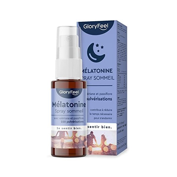 Mélatonine Spray avec Lavande, Extraits dHerbes, Vitamine B6 et B1, Mélatonine Pure par Pulvérisation, Hautement Dosée, 100%