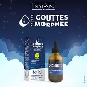 Mélatonine 1 mg & plantes – Action rapide 30 min – Endormissement sommeil jet lag – Gouttes de Morphée - formule concentrée u