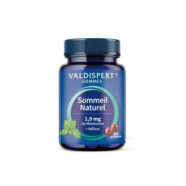 VALDISPERT - Gummies Sommeil Naturel extra fort 1,9mg mélatonine - Endormissement rapide - Programme 60 nuits - 60 gommes