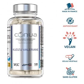 Kudzu Valériane Conua | Gérer Dépendances & Stress | Aide à la Désaccoutumance | Sommeil + Anxiété | Sans Additifs | Valerian