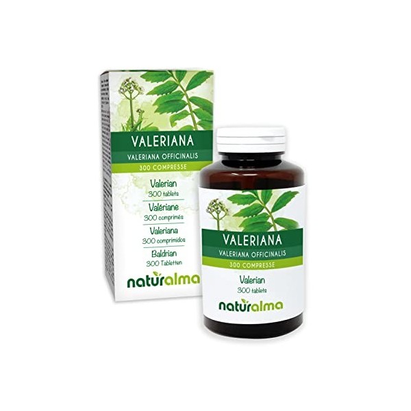 Valériane Valeriana officinalis racines Naturalma | 150 g | 300 comprimés de 500 mg | Complément alimentaire | Naturel et V