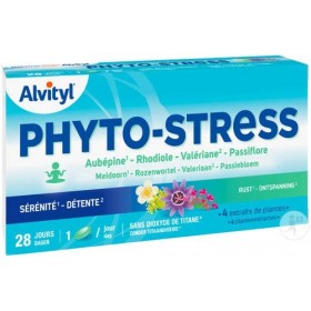 GOVital - PHYTO-STRESS 4 extraits de plantes - Aubépine Rhodiole Valériane Passiflore - Lot de 3 Boites de 28 Comprimés 3 