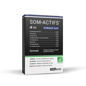 ARAGAN - Synactifs - Somactifs Bio - Complément Alimentaire Sommeil Adulte - Mélisse bio, Valériane bio, Magnésium et Eschsch