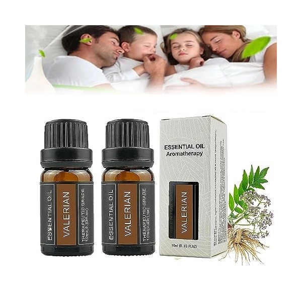 Leise Valerian Essential Oil, 10ml Leise Valerian Root Essential Oil, Pure Valerian Root Sleep Aid Essential Oil, Natural Val